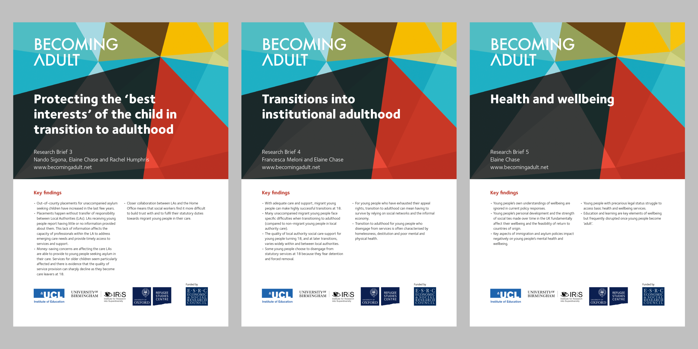 Becoming Adult University of Oxford research summary documents