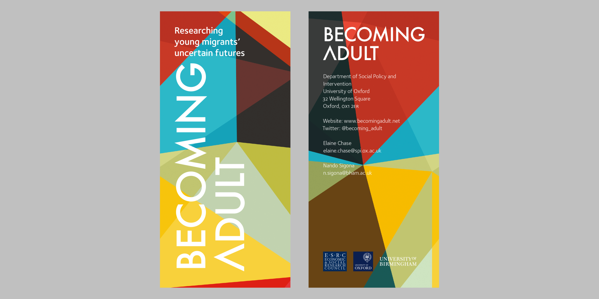 Becoming Adult University of Oxford leaflet