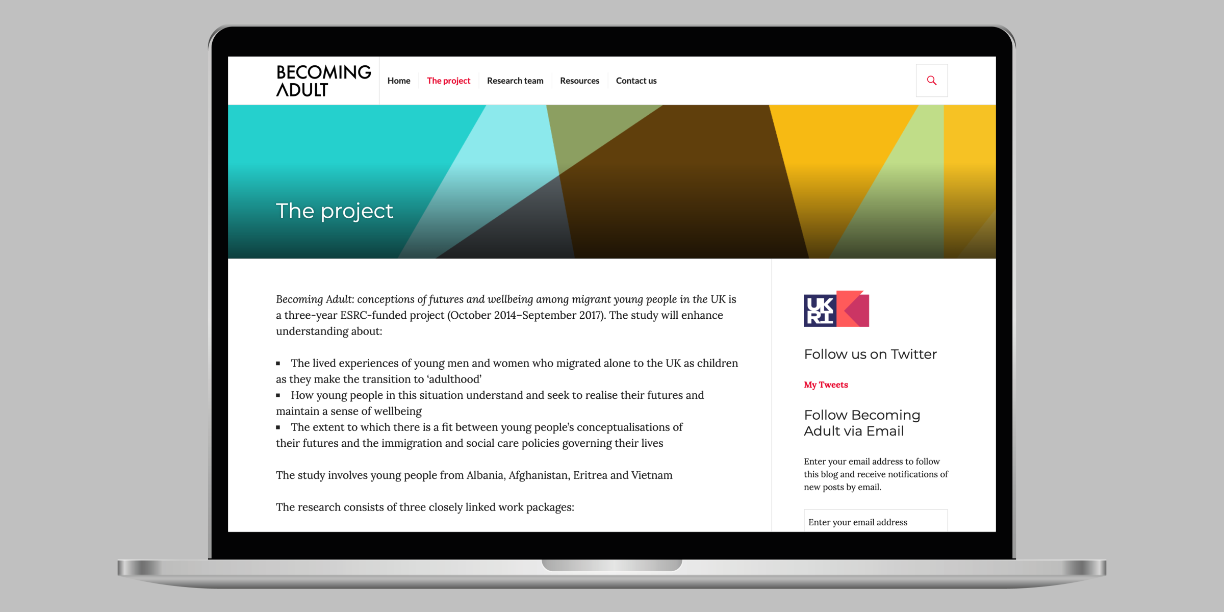 Becoming Adult University of Oxford website