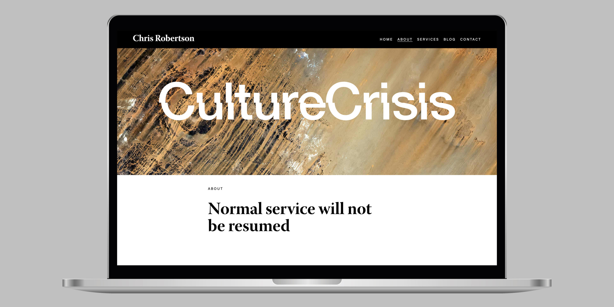 Culture Crisis about page