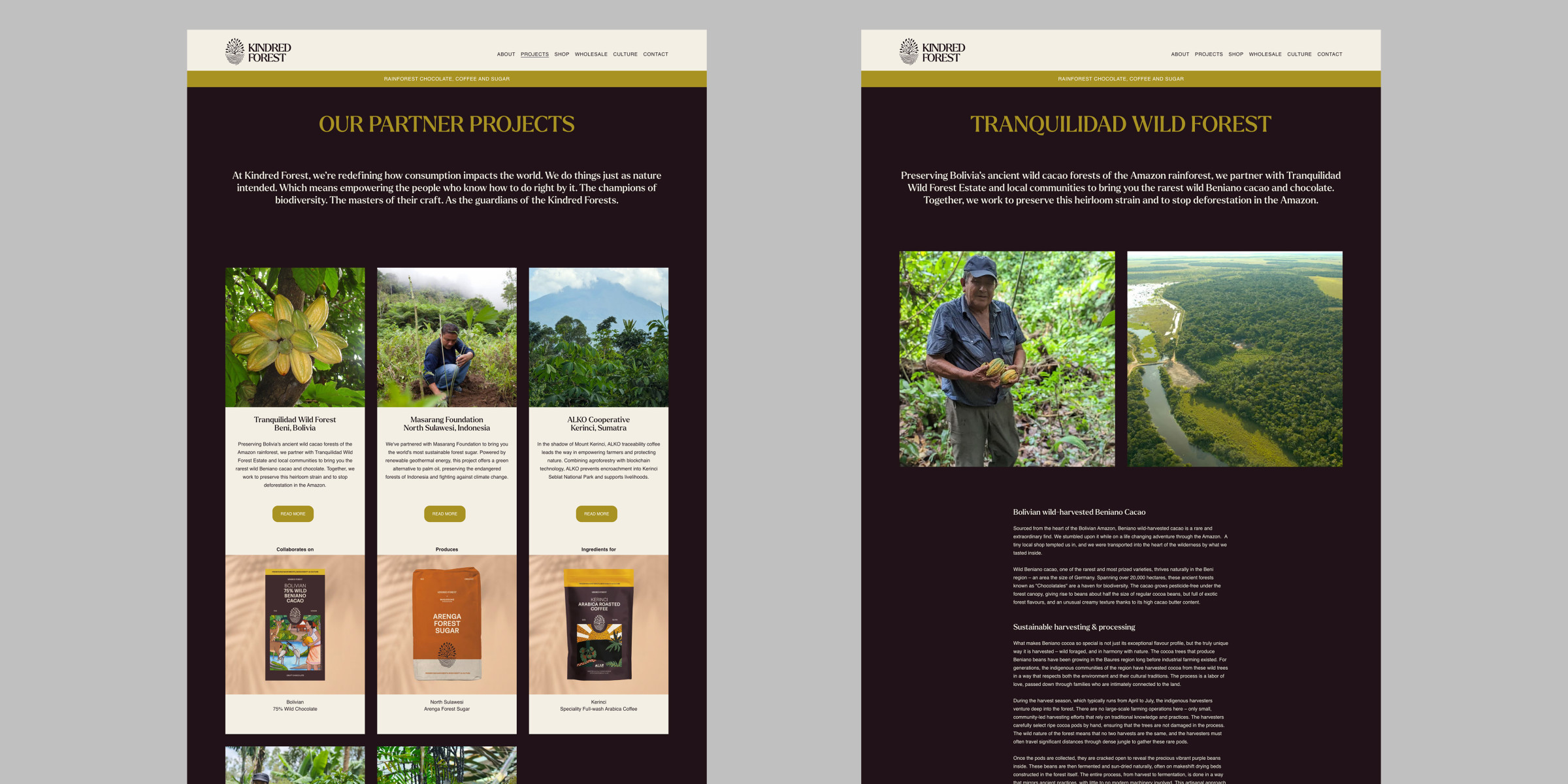 Kindred Forest project pages