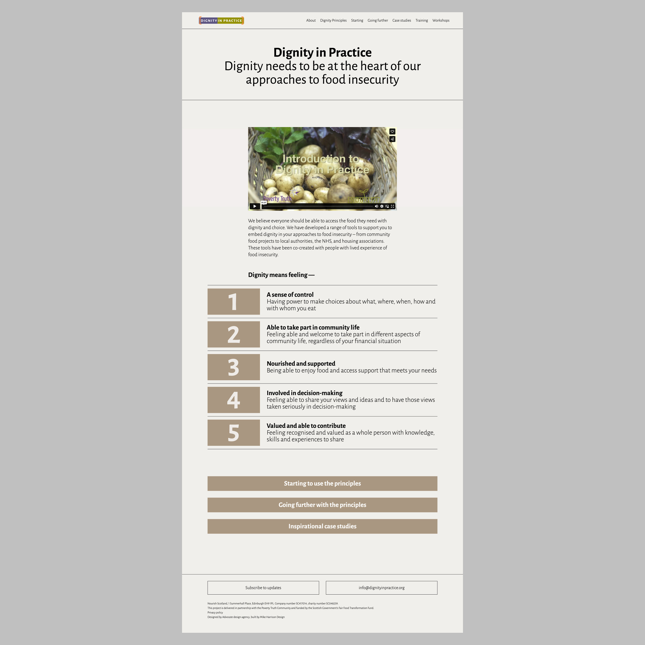 Dignity in Practice homepage