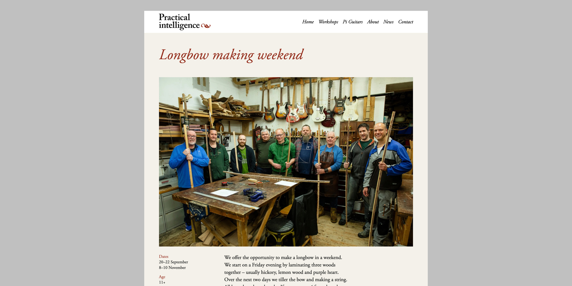 Practical Intelligence longbow making