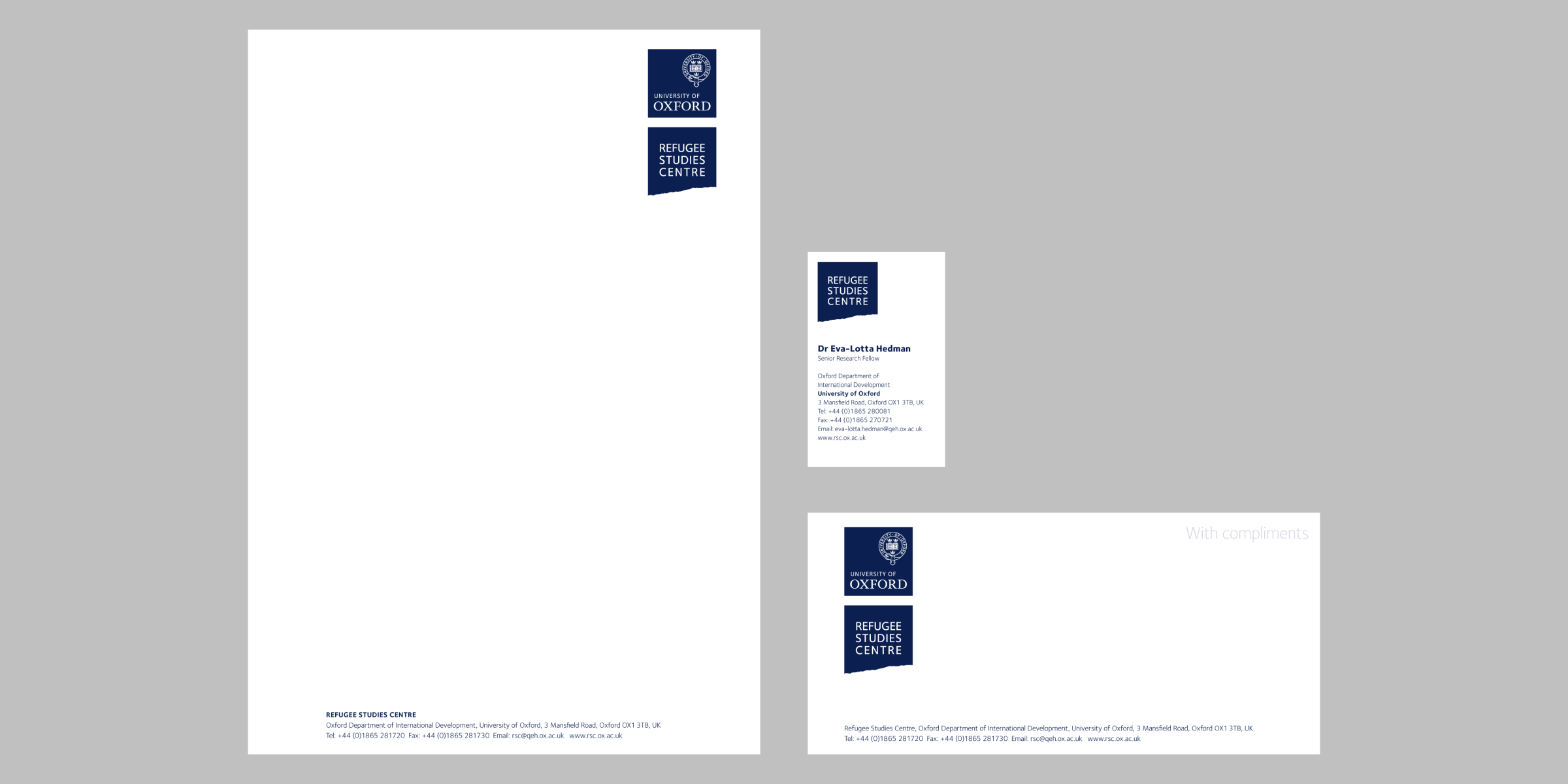 RSC University of Oxford stationery