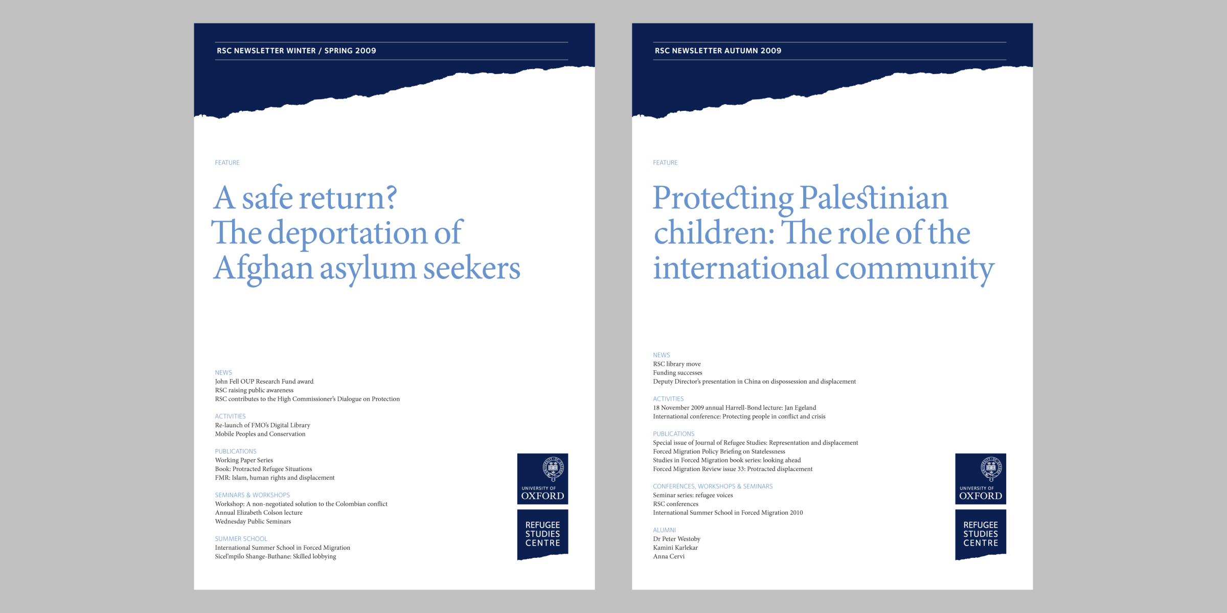 RSC University of Oxford newsletters