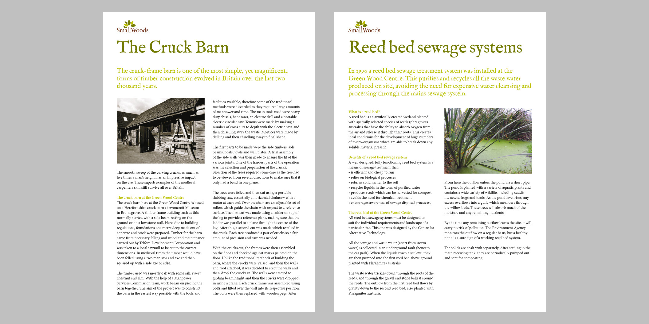 Small Woods more info sheets