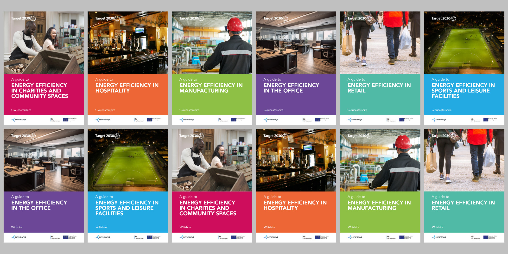 Target 2030 Guides to energy efficiency covers